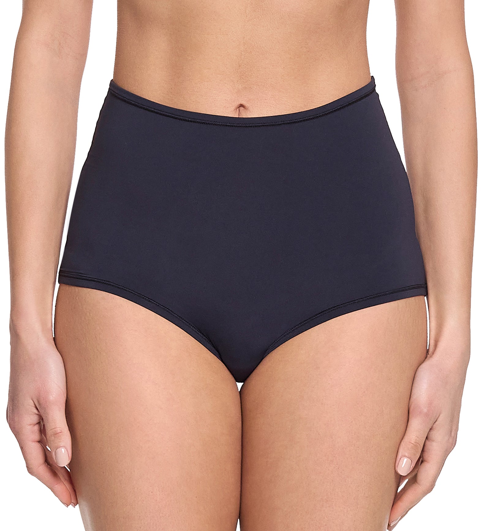 Hanky Panky YourFit High Rise Boyshort (6S2264),Medium,Black - Black,One Size