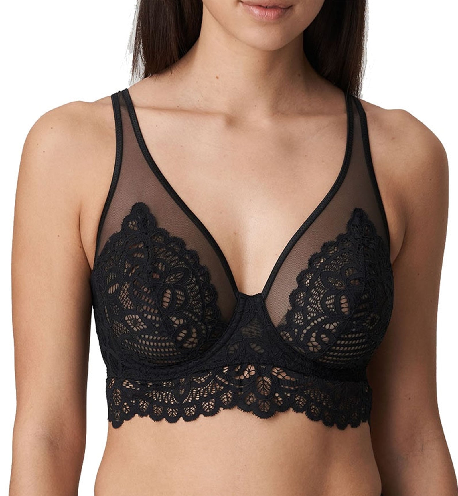 PrimaDonna Twist First Night Triangle Underwire Bra (0141886),32D,Black - Black,32D
