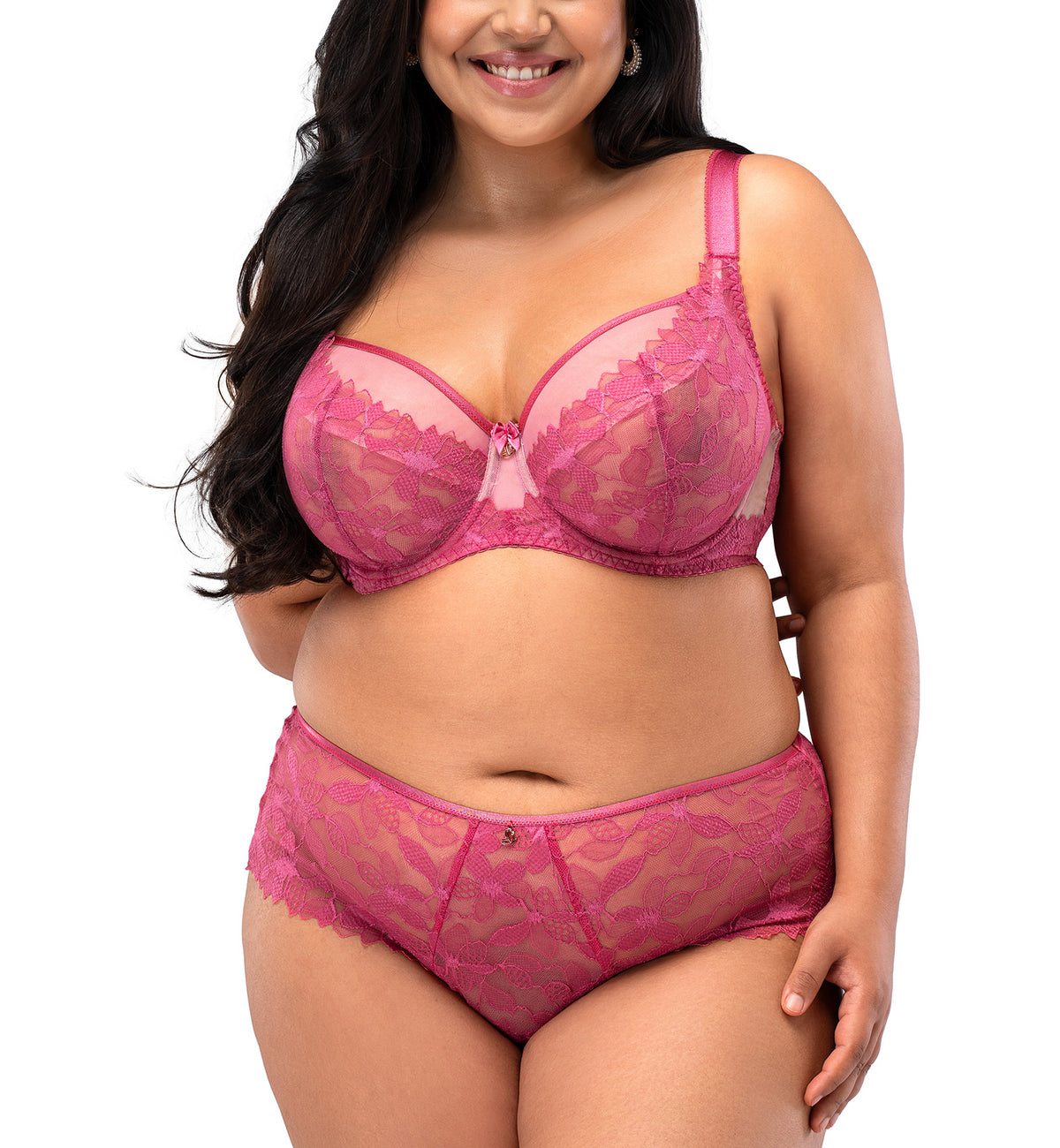 Nessa Lauren Underwire Soft Bra (N550),30J,Raspberry - Raspberry,30J