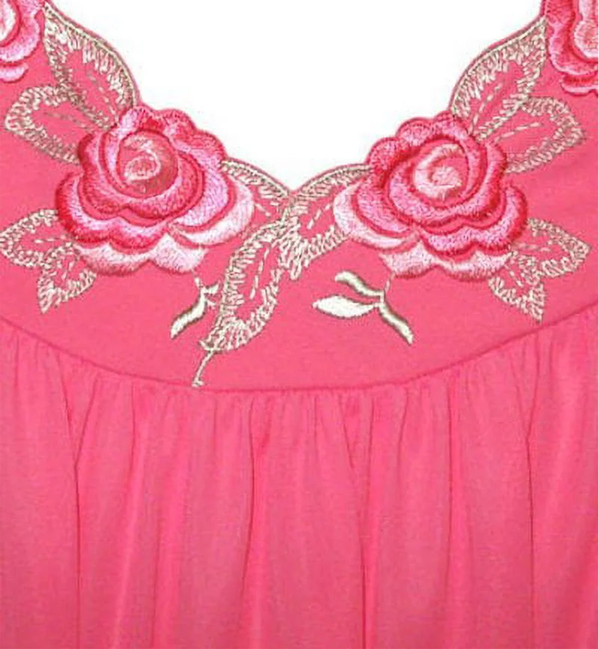 Shadowline Petals Flutter Sleeve Long Nightgown (32280),S,Rosey Pink - Rosey Pink,Small