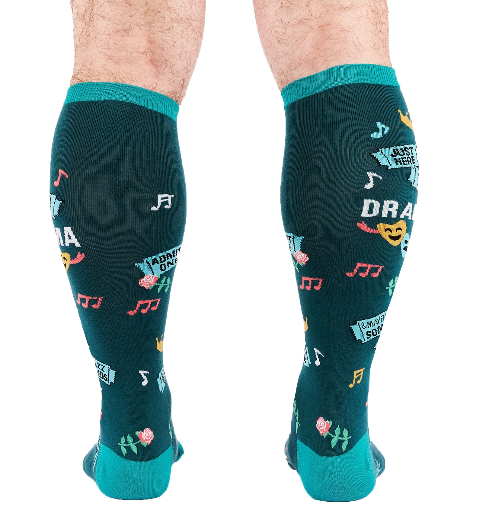 SOCK it to me Unisex Stretch-It Knee High Socks (S0196),Just Here for the Drama - Just Here for the Drama,One Size