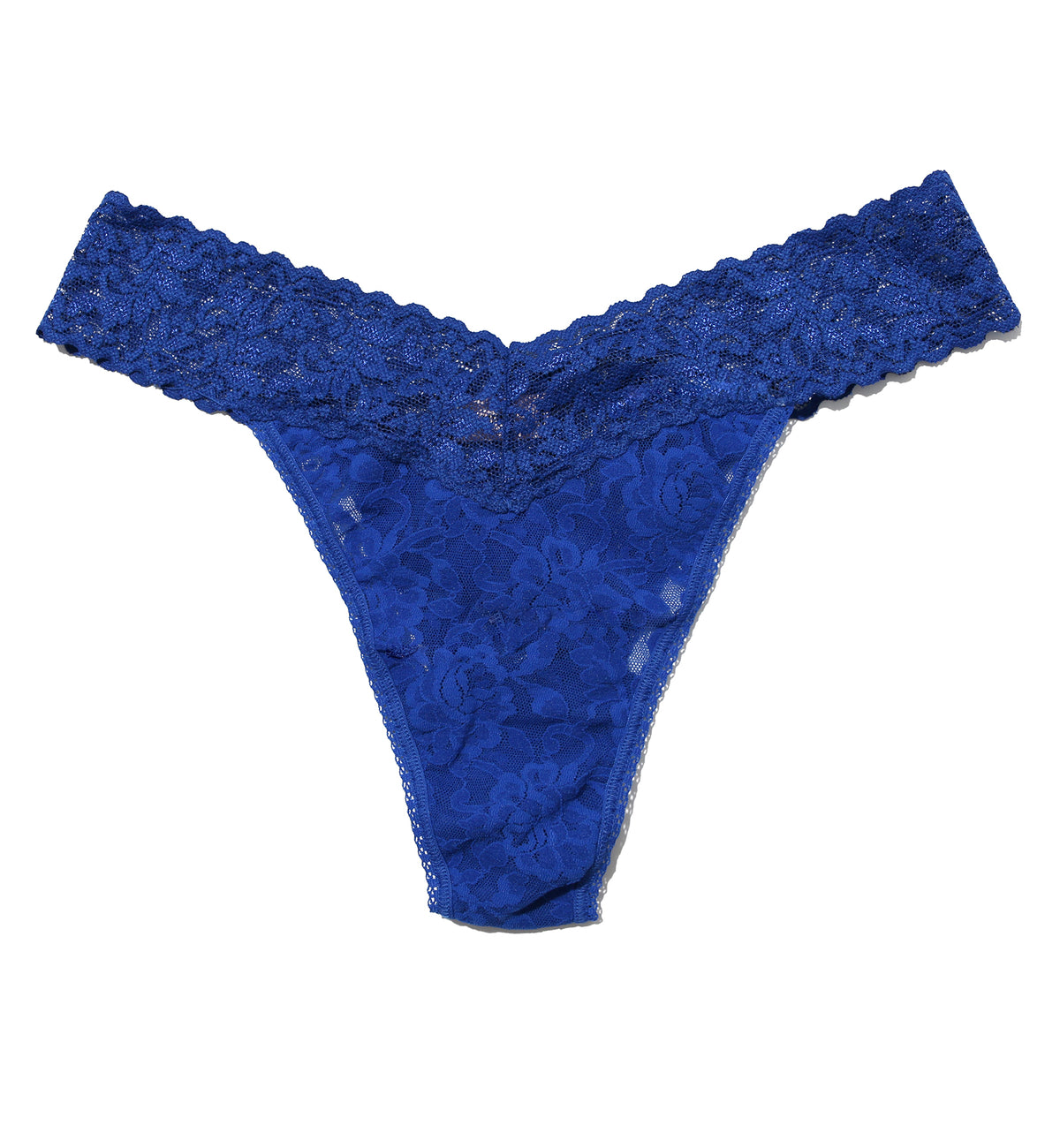 Hanky Panky Signature Lace Original Rise Thong (4811P),Cobalt - Cobalt,One Size