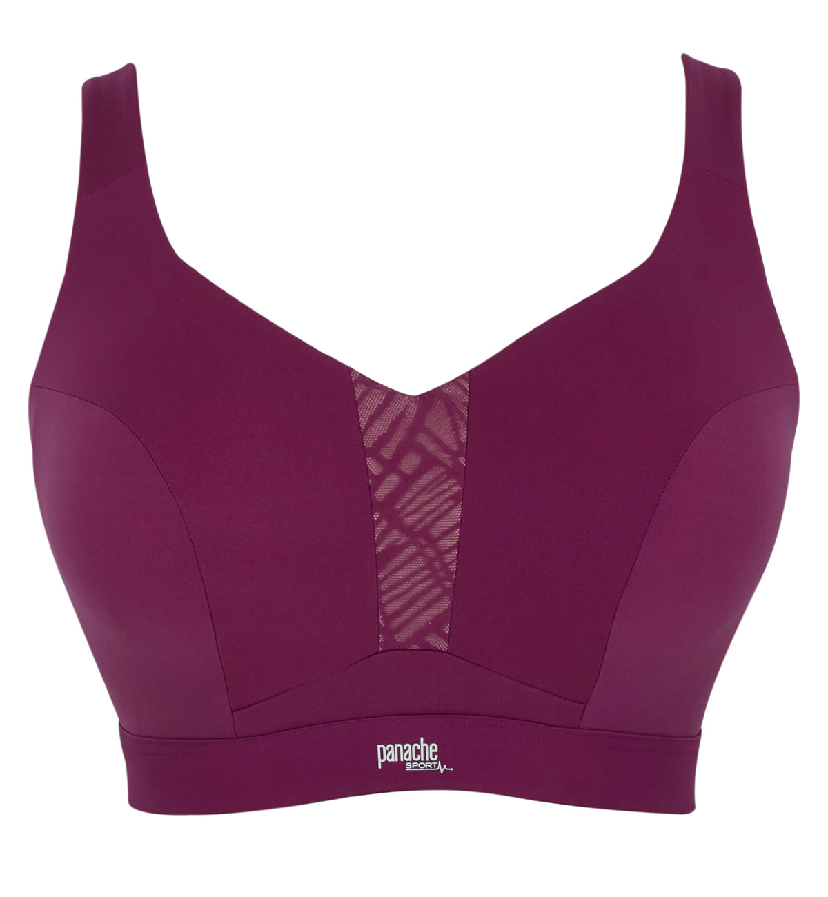 Panache Endurance Ultra Perform Non-padded Underwire Sports Bra (5022),28DD,Berry/Chalk - Berry/Chalk,28DD
