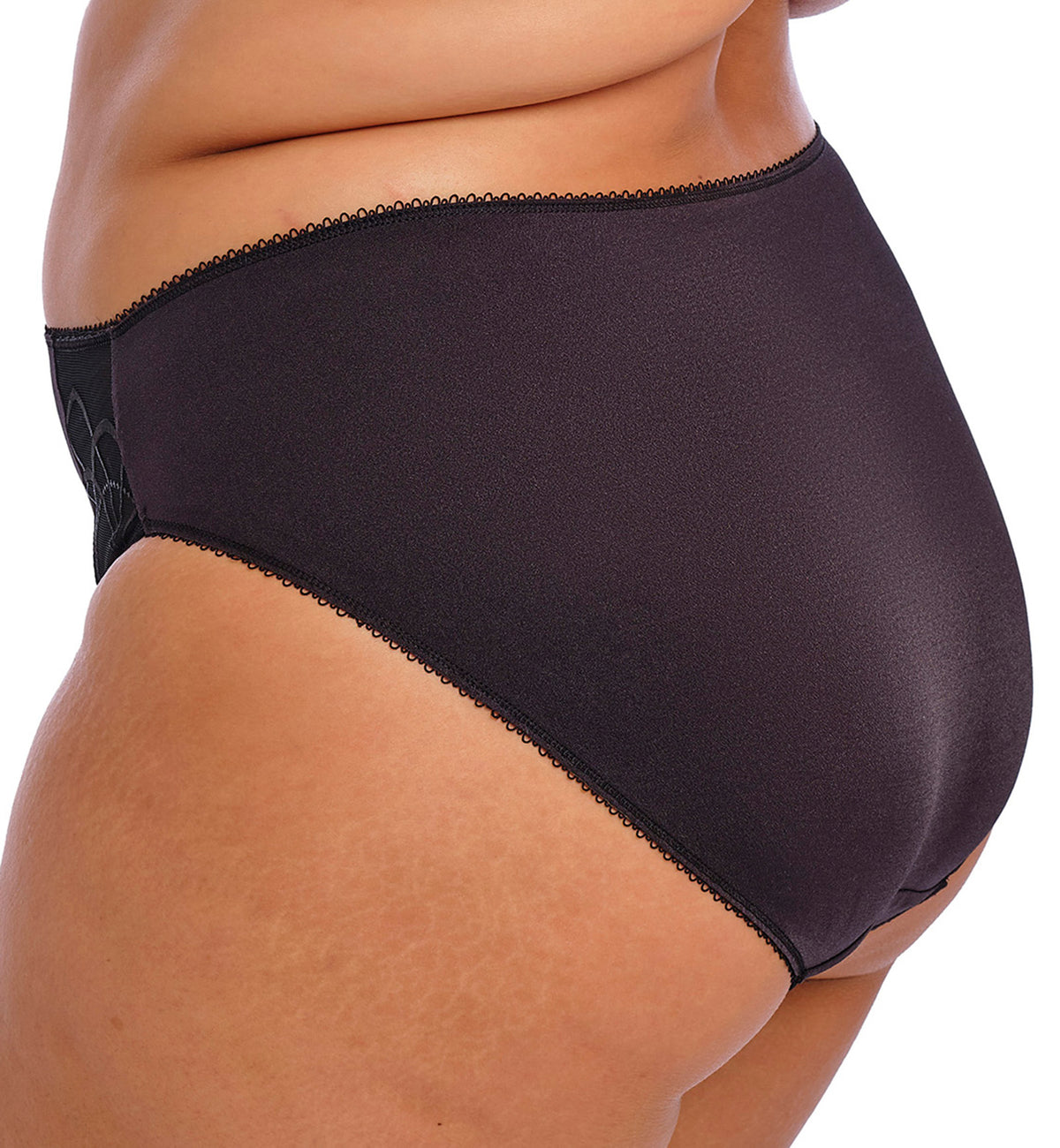 Elomi Cate Matching Embroidered Panty Brief (4035),Medium,Black - Black,Medium