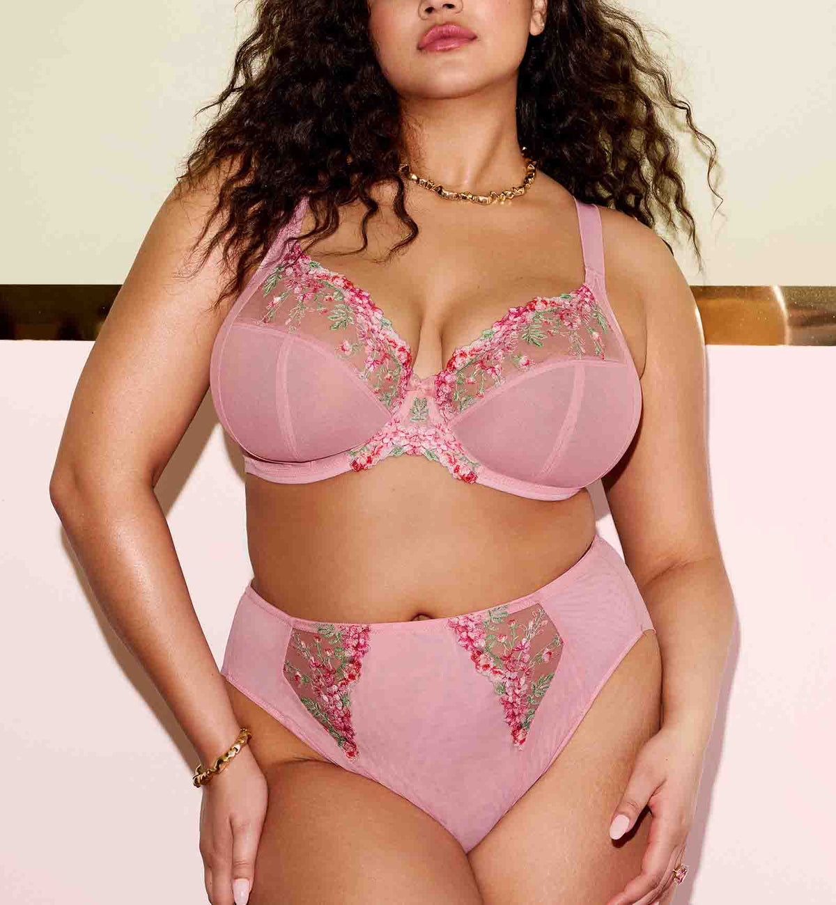Elomi Aerith Panty Brief (303650),Small,Rose - Rose,Small