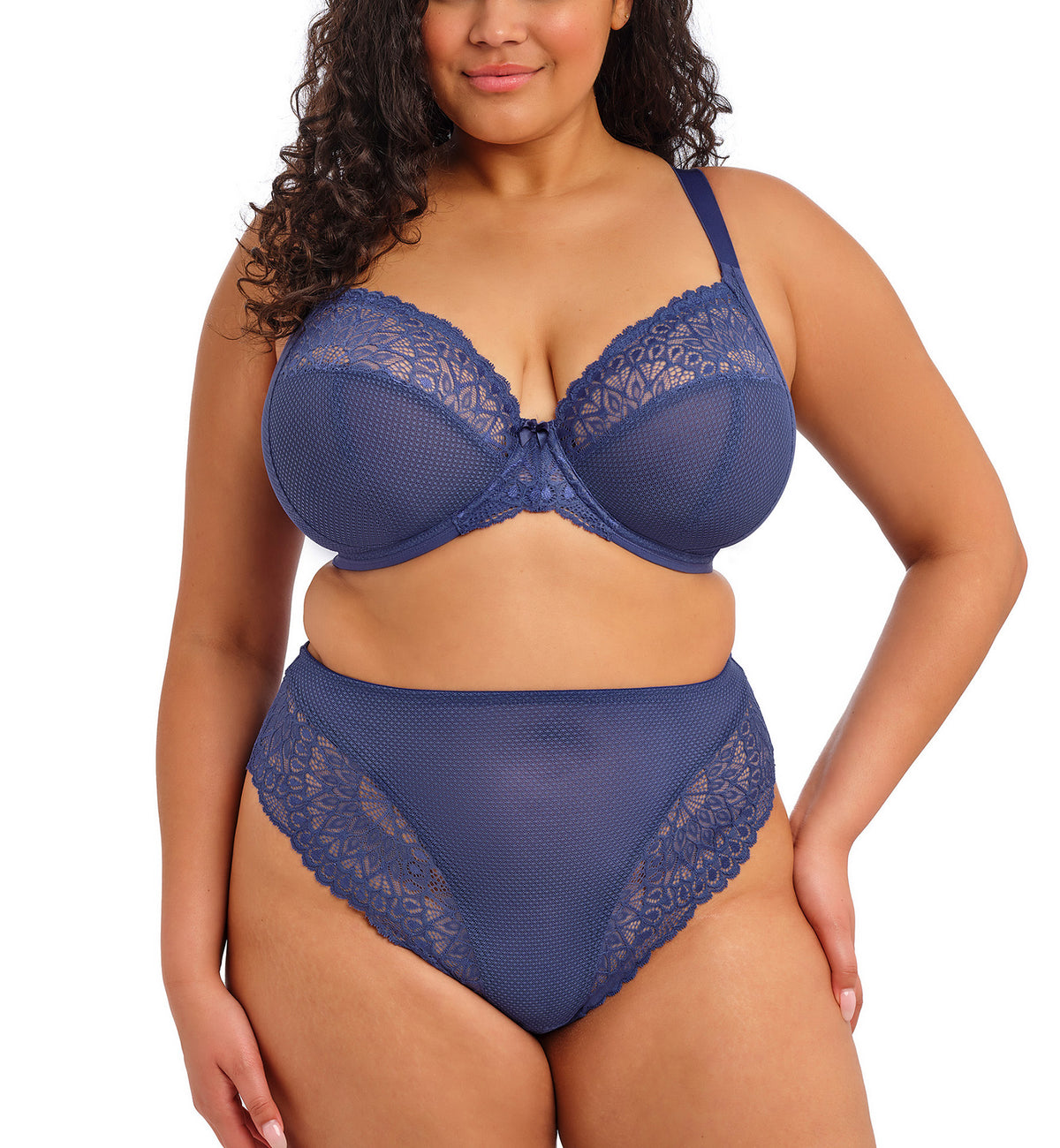 Elomi Tiernie Plunge Underwire Bra (303334),32GG,Denim - Denim,32GG