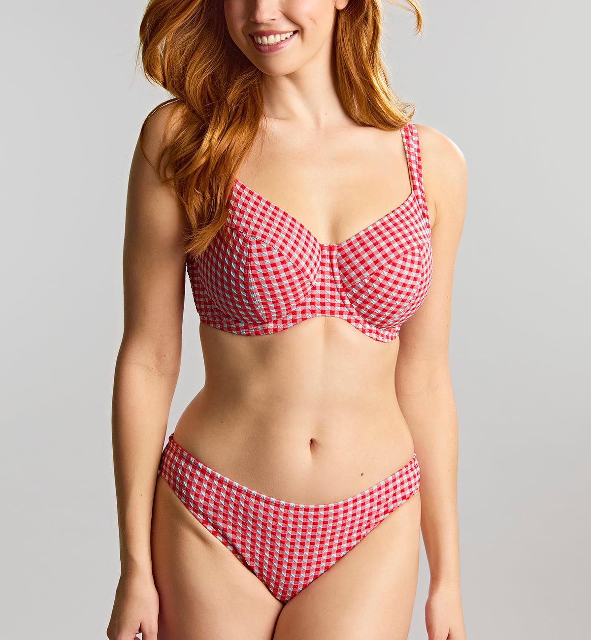 Panache Olivia Full Cup Underwire Bikini Top (SW1722),30DD,Red Gingham - Red Gingham,30DD