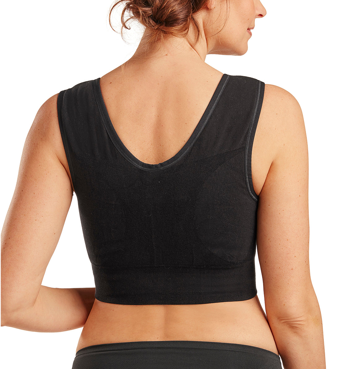 Carefix Sophia Front Close Post-Op Compression Surgical Vest (3342),Medium,Black - Black,Medium