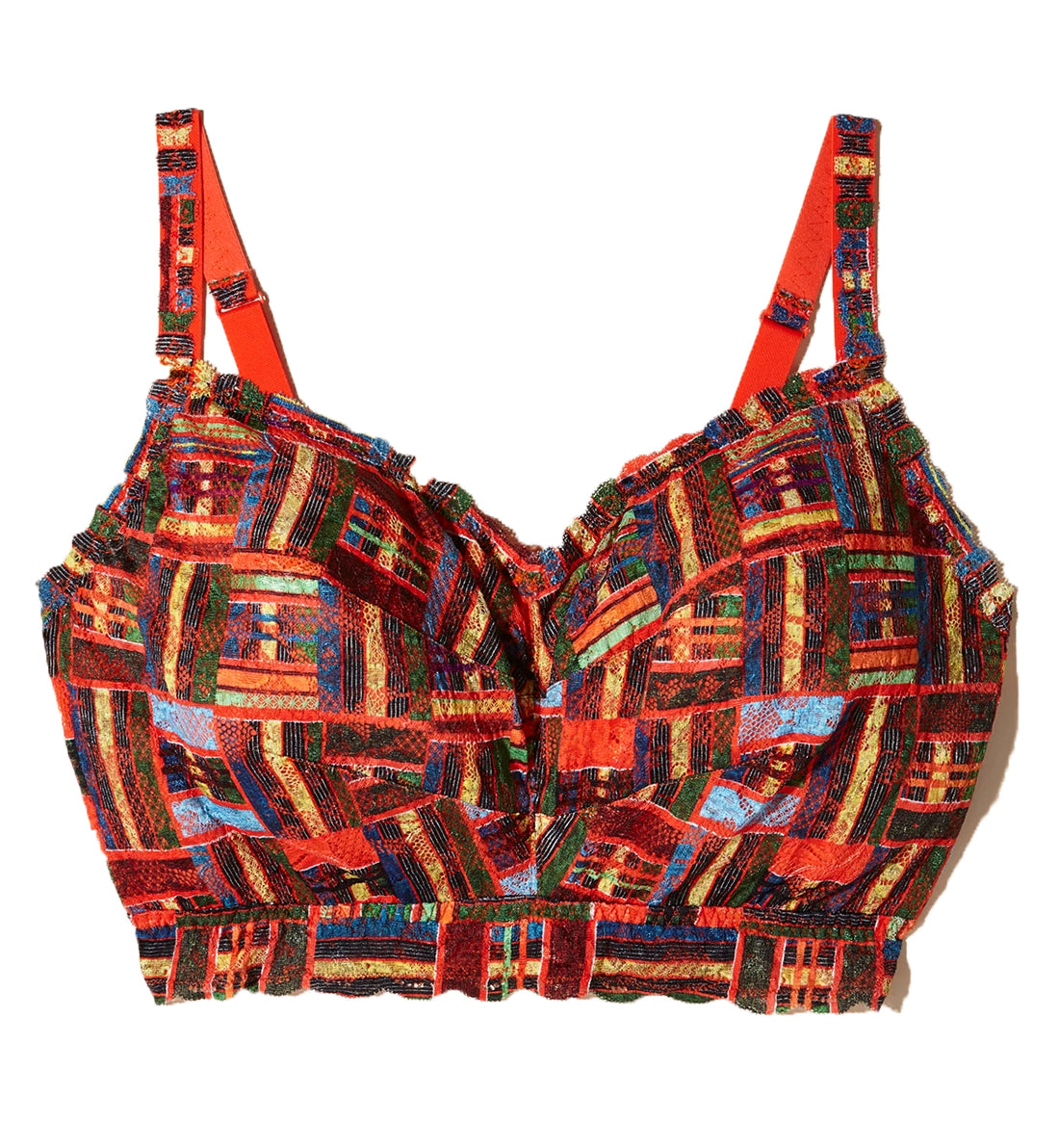 Cosabella Never Say Never Printed SUPER CURVY Sweetie Bralette (NEVEP1322),XS,Kente - Kente,XS