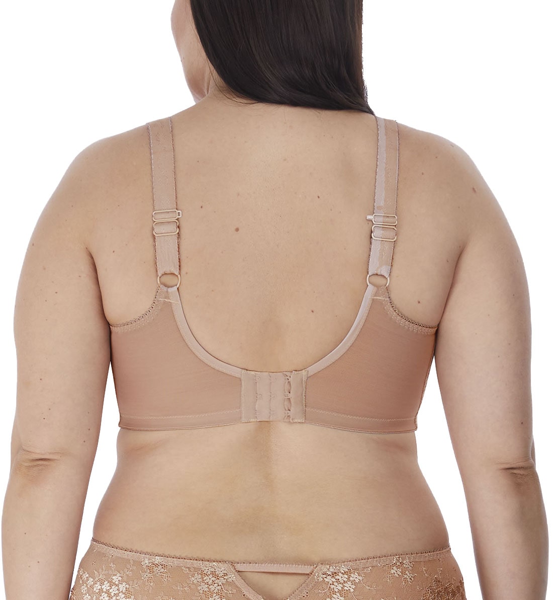 Elomi Charley Banded Stretch Lace Plunge Underwire Bra (4382),32GG,Fawn - Fawn,32GG