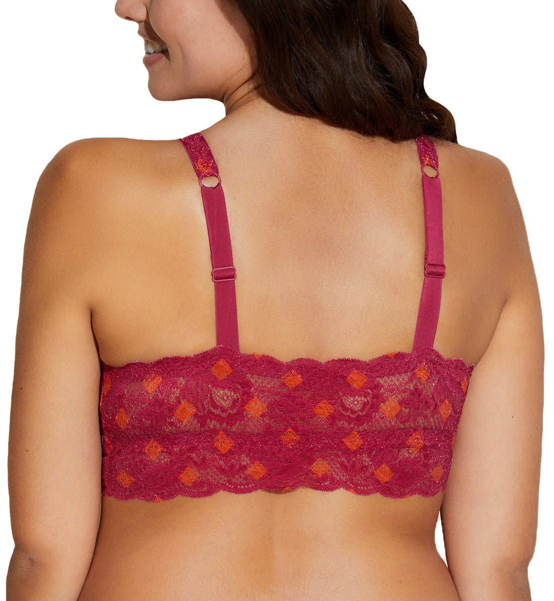 Cosabella Never Say Never Printed CURVY Sweetie Bralette (NEVEP1310),XS,Diamond Deep Ruby - Diamond Deep Ruby,X-Small