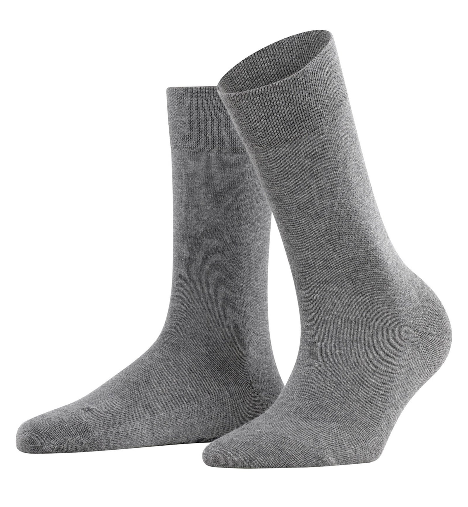 FALKE Sensitive London Crew Socks (46472),5/7.5,Light Grey Melange - Light Grey Melange,5/7.5