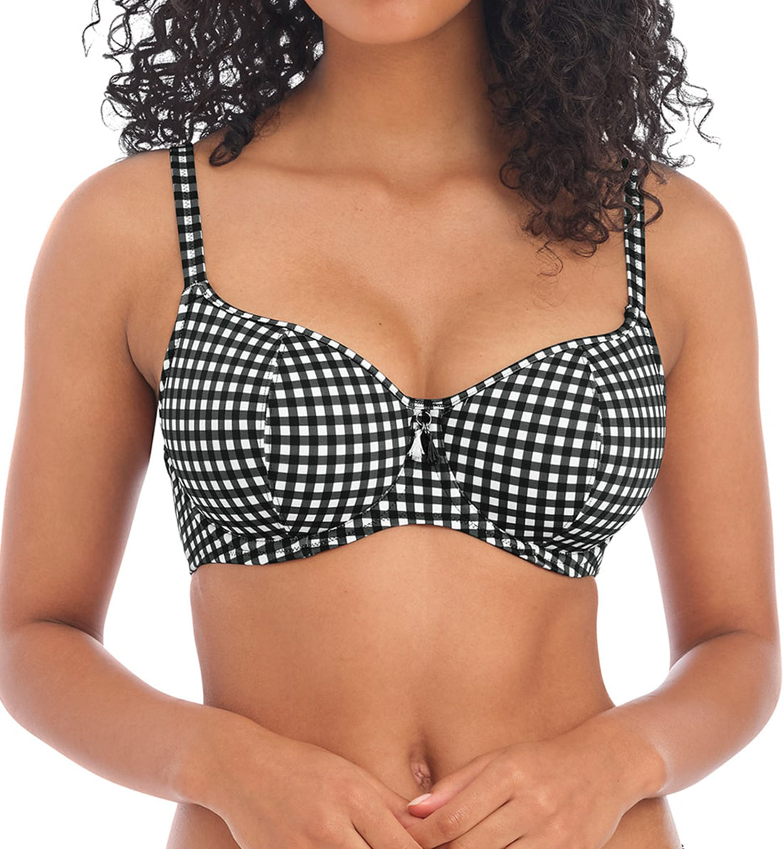 Freya Check In Sweetheart Padded Underwire Bikini Top (201903),30E,Monochrome - Monochrome,30E