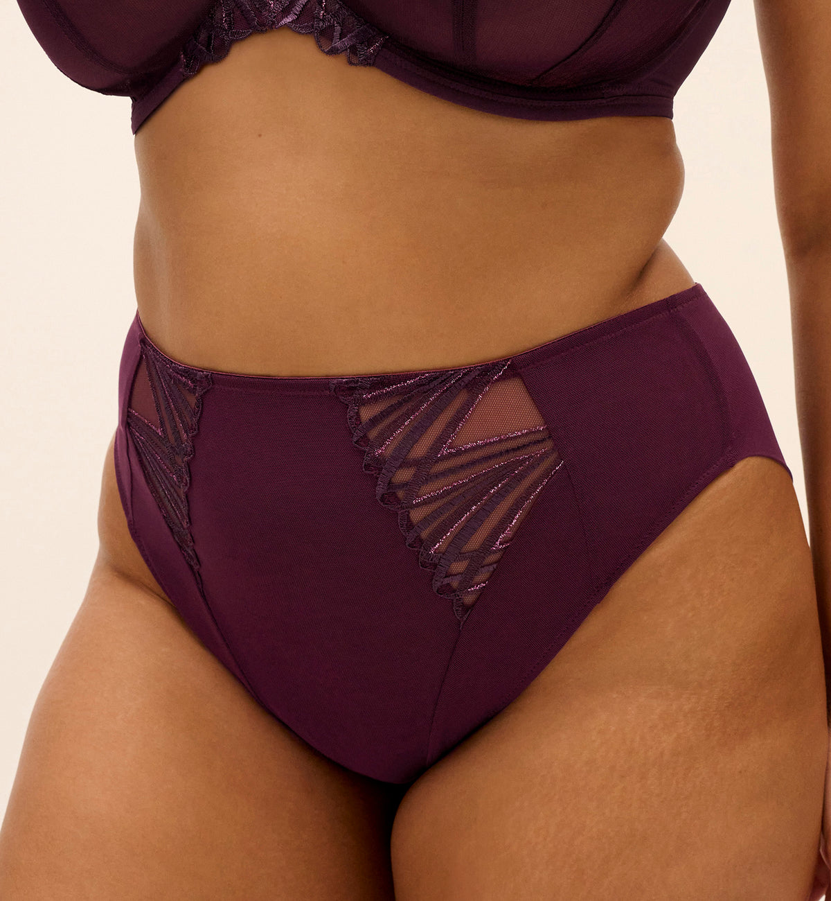 Elomi Reja Panty Brief (303150),Small,Fig - Fig,Small