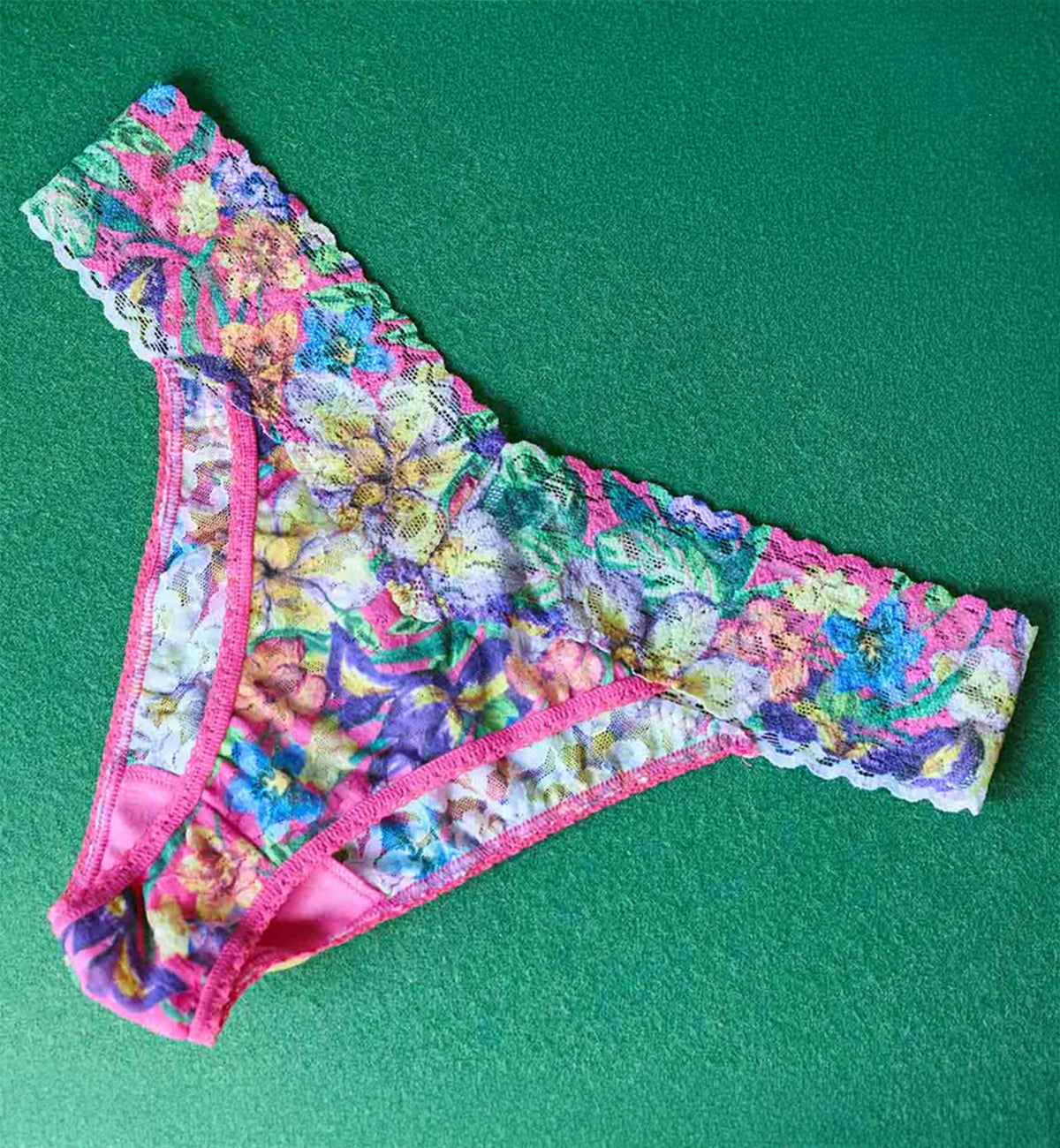 Hanky Panky Signature Lace Printed Original Rise Thong (PR4811P),Radiant - Radiant,One Size