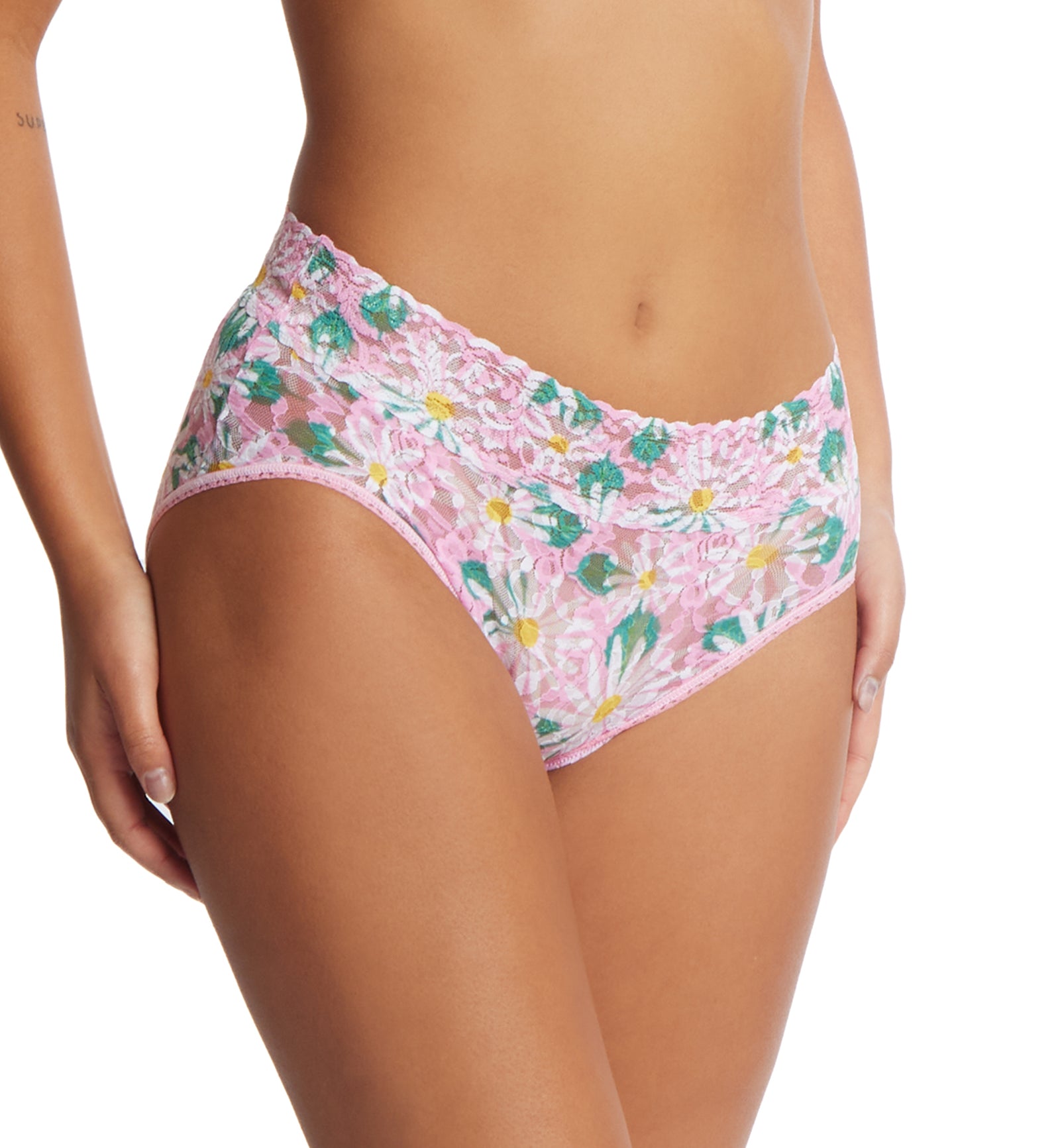 Hanky Panky Signature Lace Printed French Brief (PR461),Small,Hello Spring - Hello Spring,S