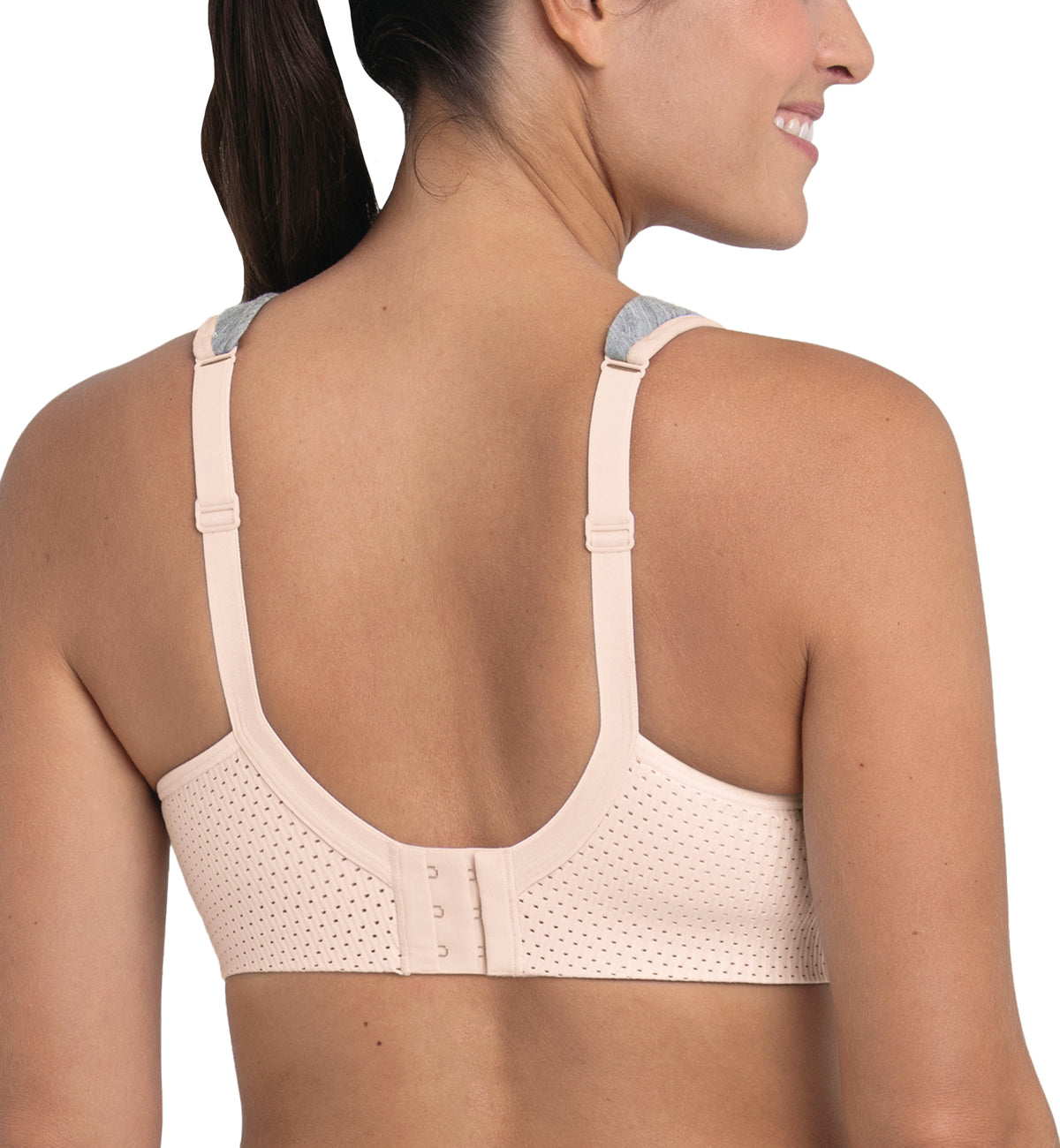 Anita PanAlp Wool Firm Support Softcup Sports Bra (5555),32A,Smart Rose/Melange - Smart Rose/Melange,32A