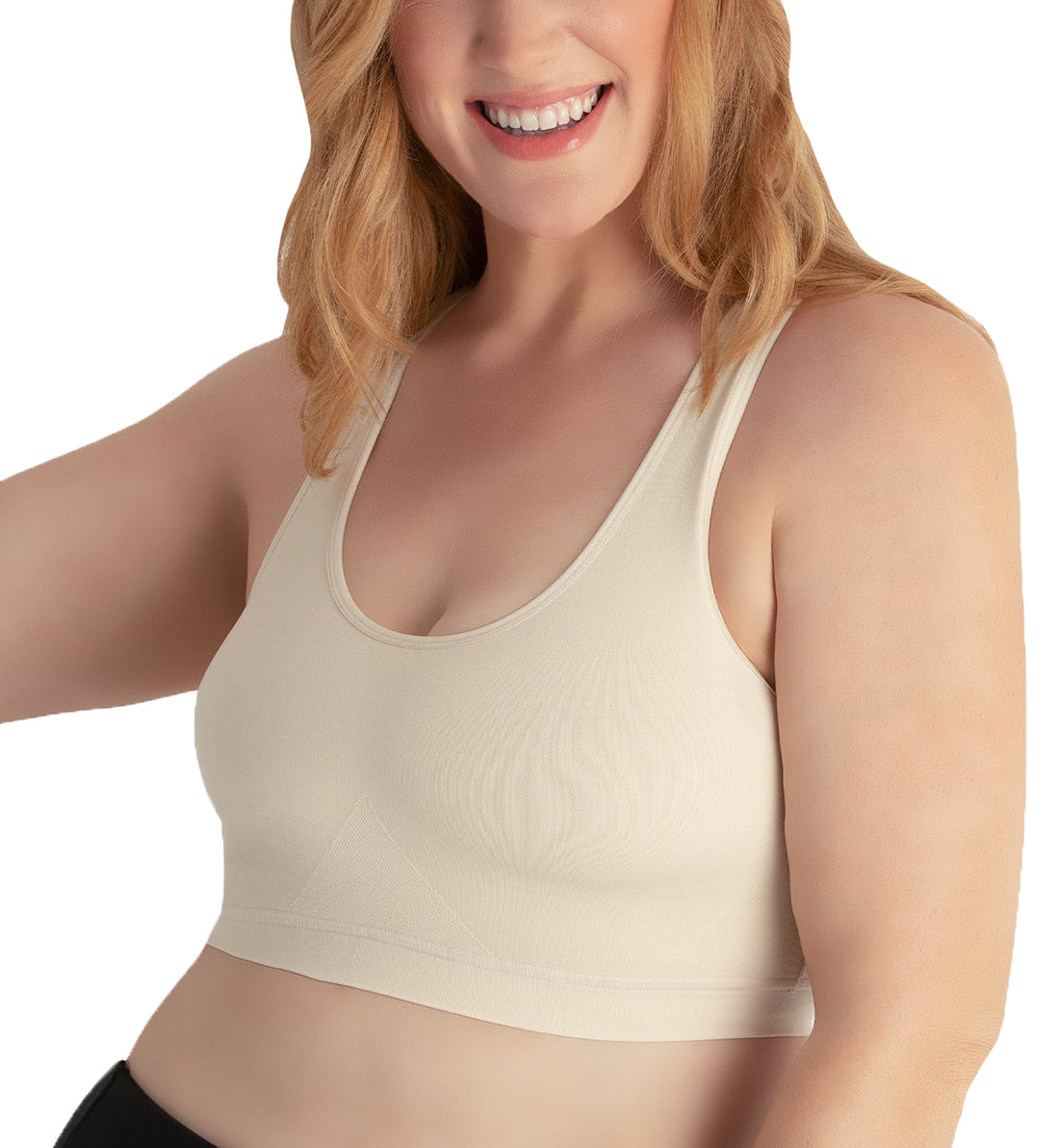 Leading Lady All Around Support Comfort Sports Bra (5504),Medium,Whisper Nude - Whisper Nude,Medium