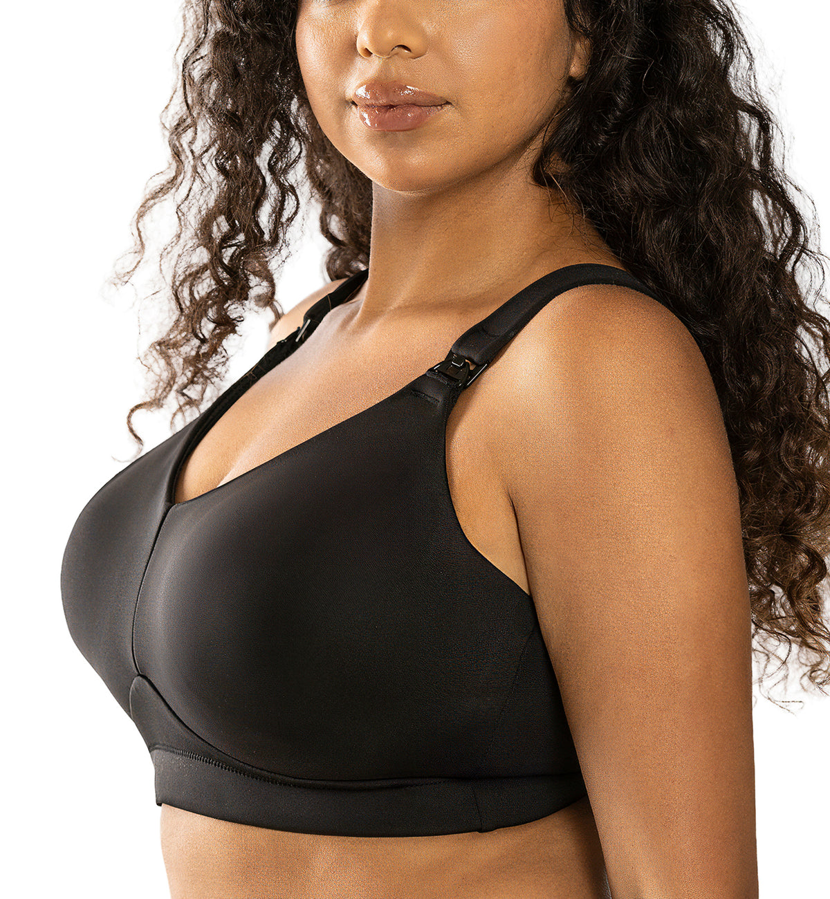 Parfait Holly Seamless Wire-Free Nursing Bra (NB501),S,Black - Black,Small