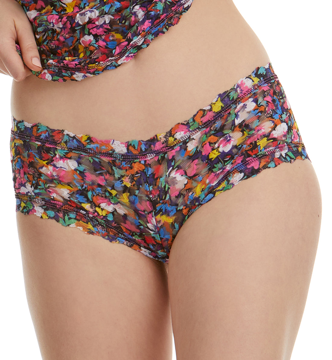 Hanky Panky Signature Lace Printed Boyshort (PR4812P),XS,Confetti Flora - Confetti Flora,XS