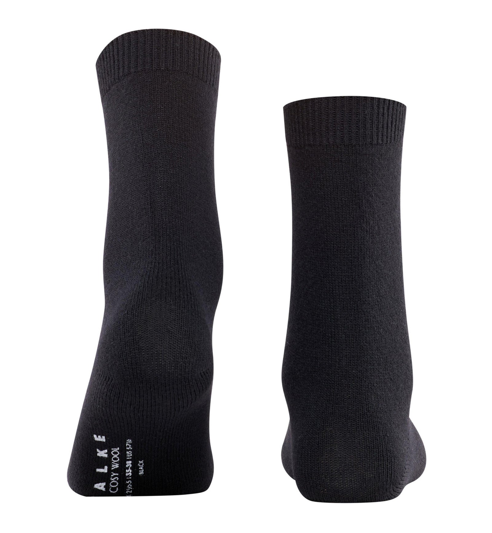 FALKE Cosy Wool Crew Socks (47548),5/7.5,Black - Black,5/7.5