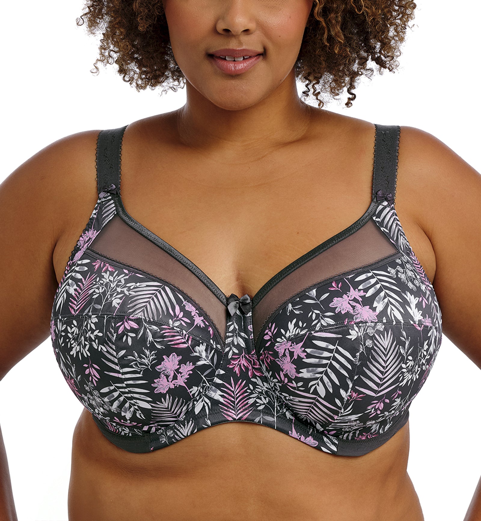 Goddess Kayla Support Underwire Bra (6162),34I,Charcoal - Charcoal,34I