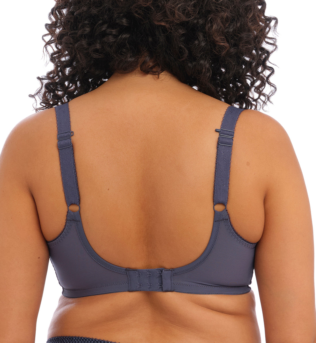 Elomi Charley Banded Stretch Lace Plunge Underwire Bra (4382),32GG,Storm - Storm,32GG