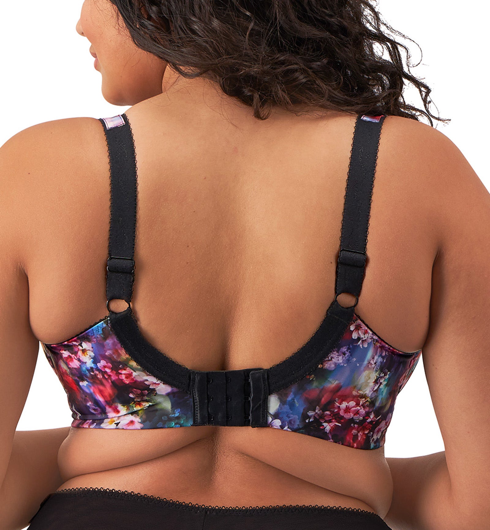 Elomi Lucie Banded Stretch Lace Plunge Underwire Bra (4490),32GG,Cherry Blossom - Cherry Blossom,32GG