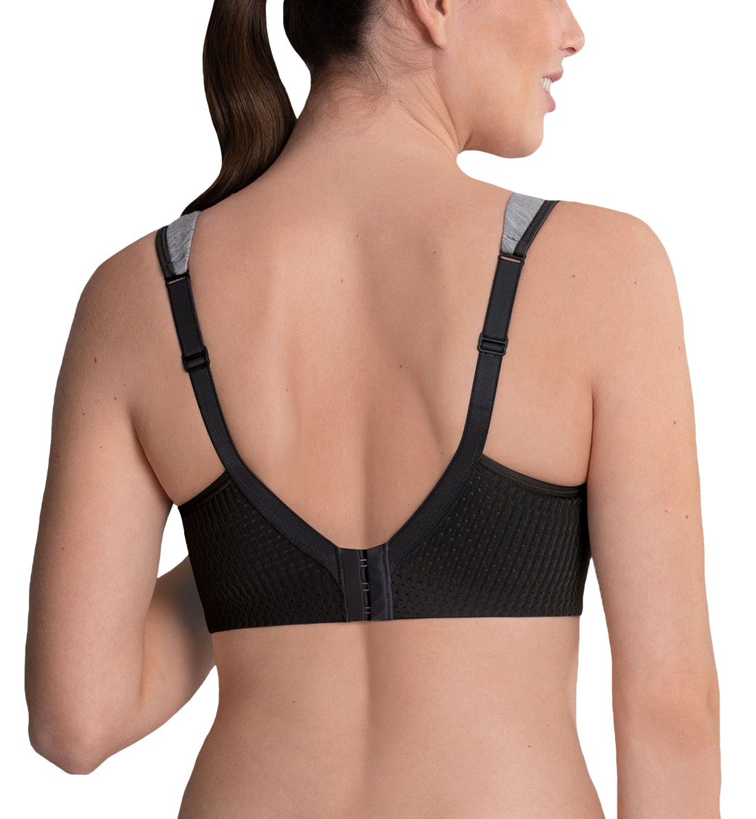 Anita PanAlp Wool Firm Support Softcup Sports Bra (5555),32C,Anthracite/Melange - Anthracite/Melange,32C
