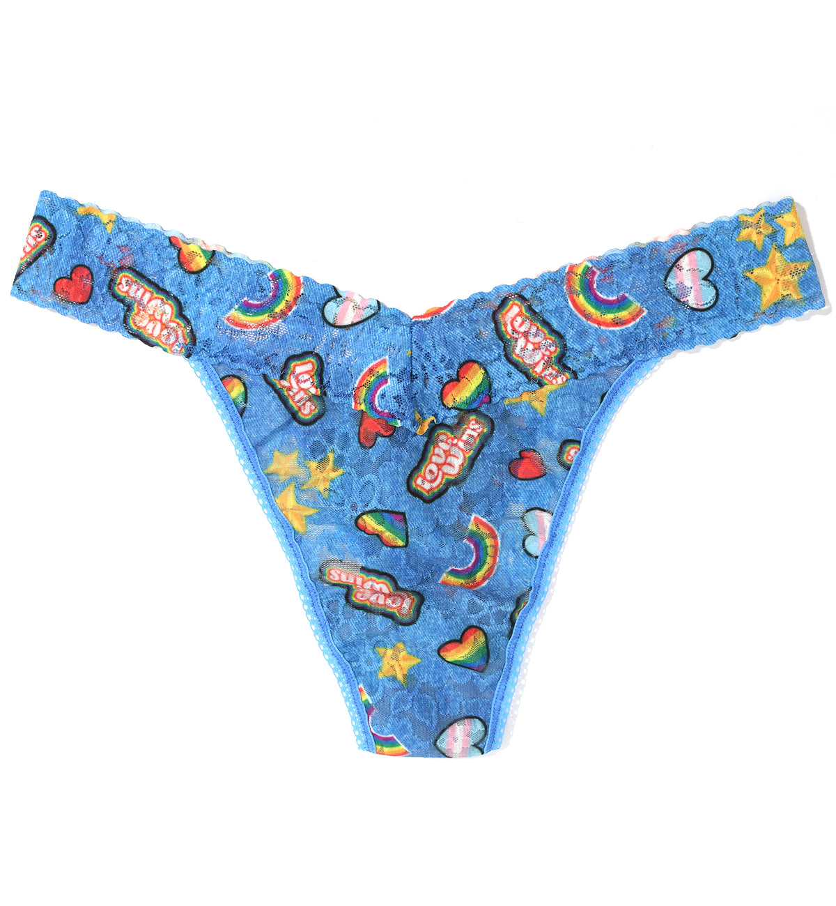 Hanky Panky Daily Lace Original Rise Thong PLUS (PR771101XP),Summer Love - Summer Love,One Size