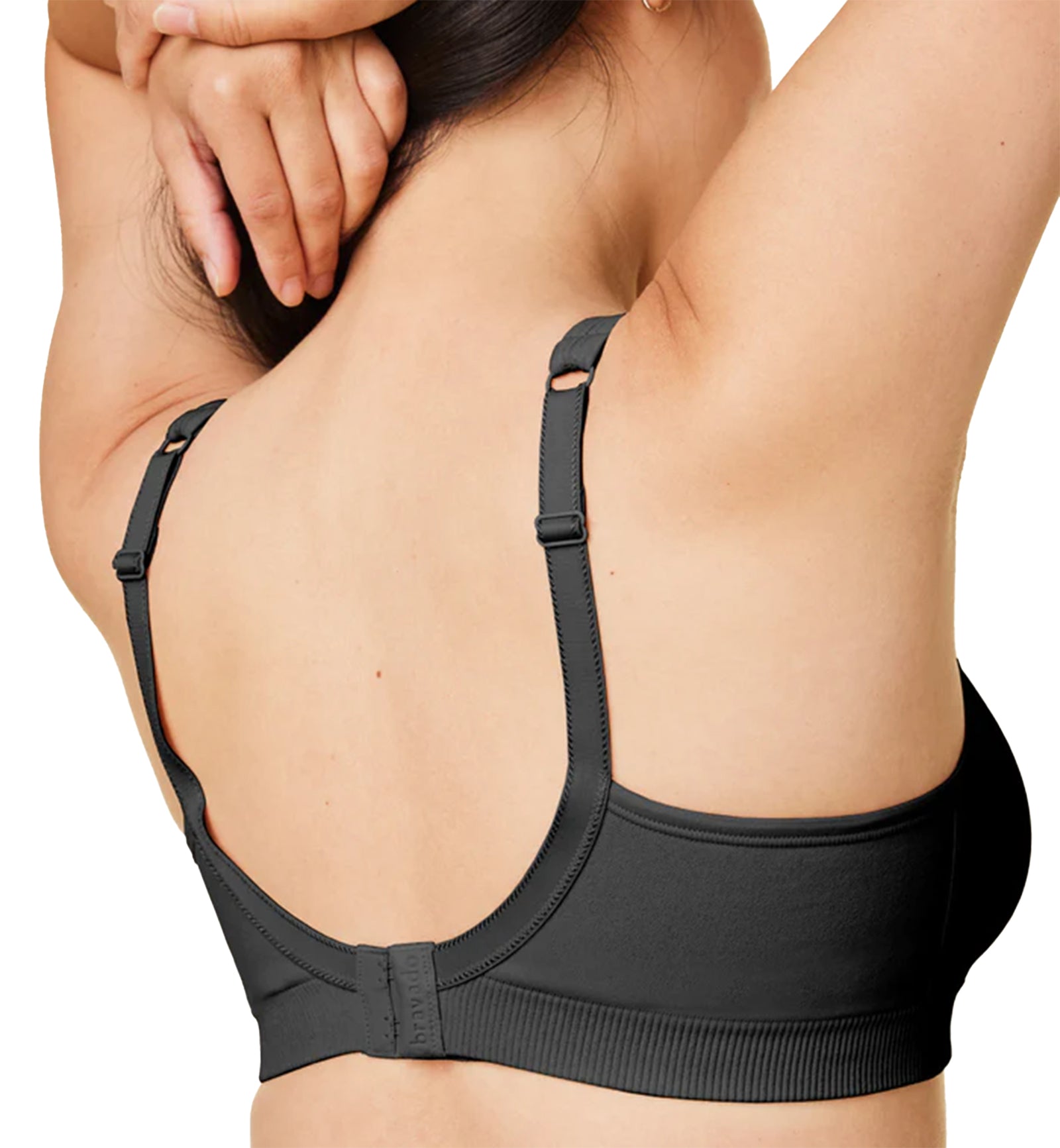 BRAVADO! DESIGNS Everyday Sculpt Wire-Free Bra (11011V),Small,Black - Black,Small