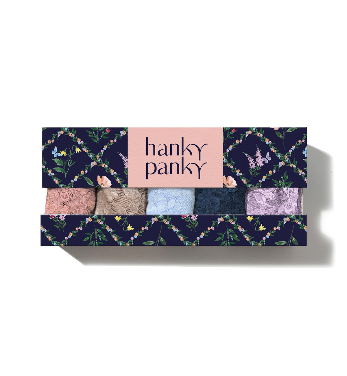 Hanky Panky 5-PACK Signature Lace Original Rise Thong (48115PK),Everlasting - Everlasting,One Size