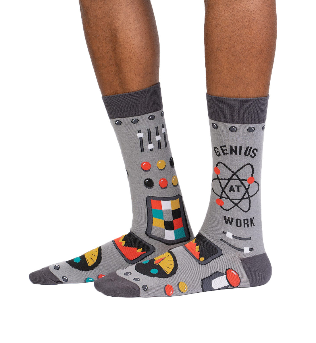 SOCK it to me Men's Crew Socks (mef0435),Genius at Work - Genius at Work,One Size