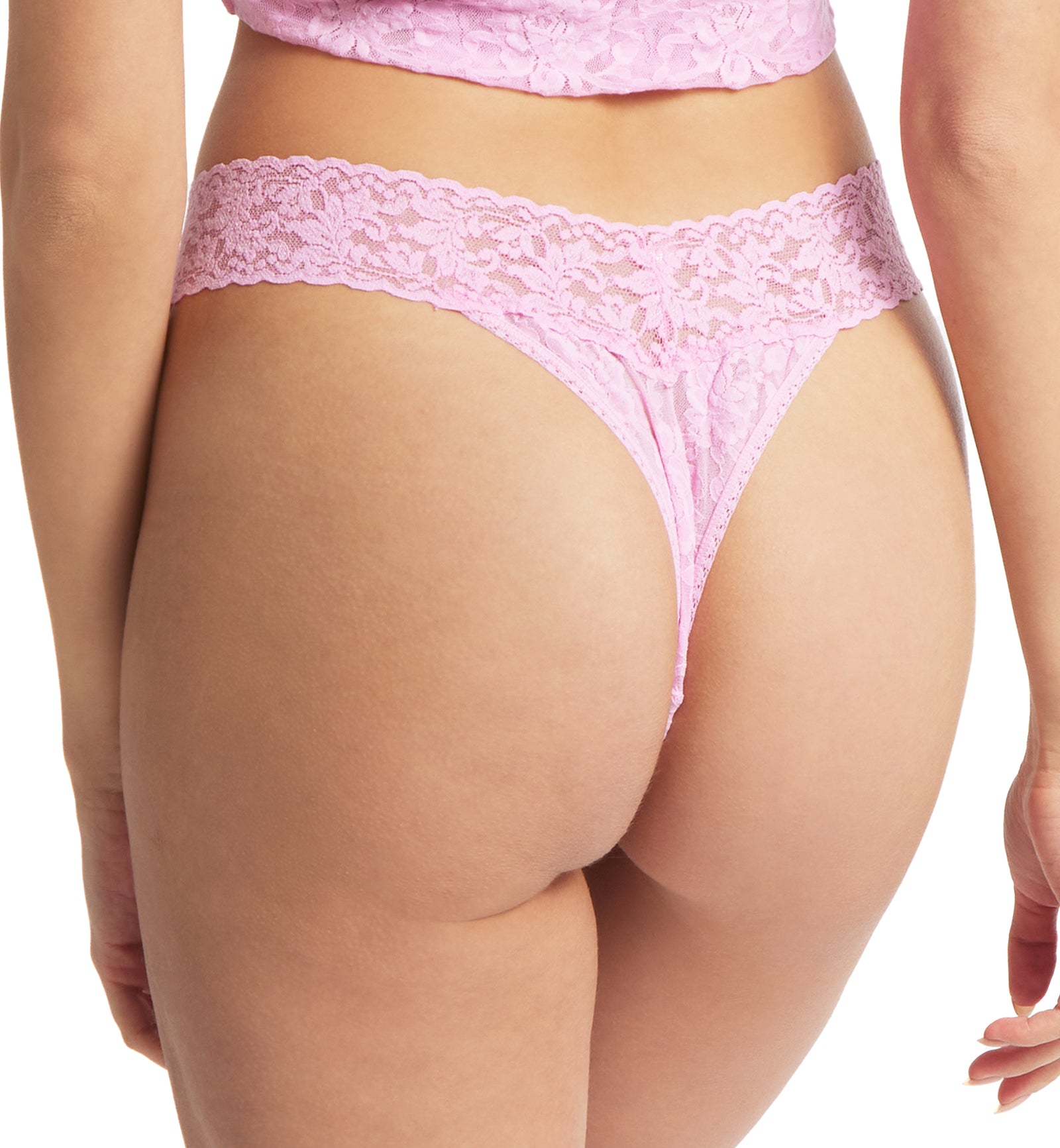 Hanky Panky Signature Lace Original Rise Thong (4811P),Cotton Candy - Cotton Candy,One Size