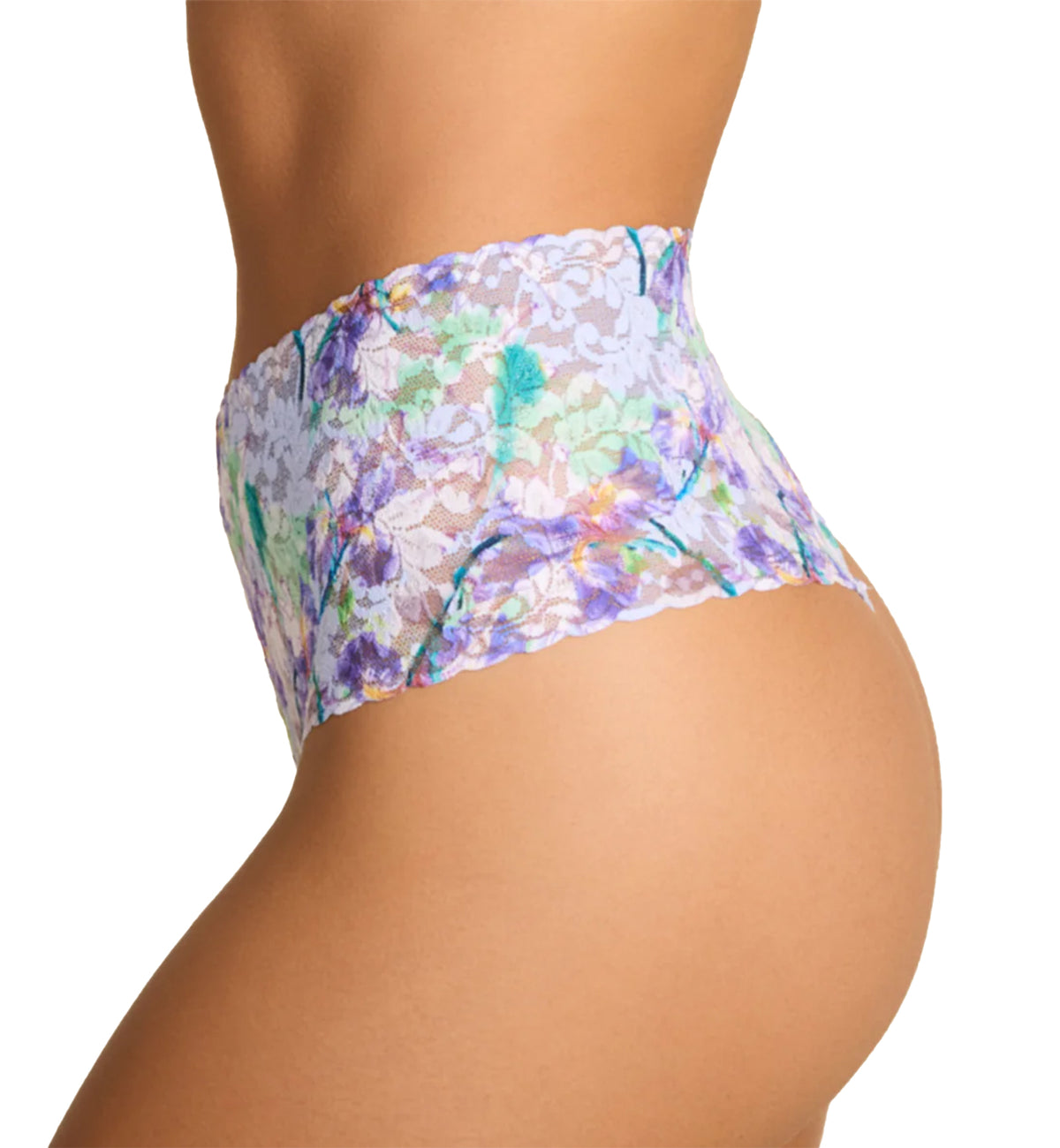 Hanky Panky Printed Retro Lace Thong (PR9K1926),Pleinair - Pleinair,One Size