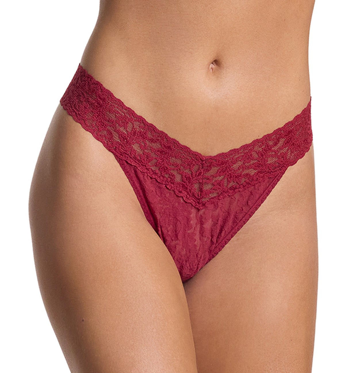 Hanky Panky Signature Lace Original Rise Thong (4811P),Wild Berries - Wild Berries,One Size