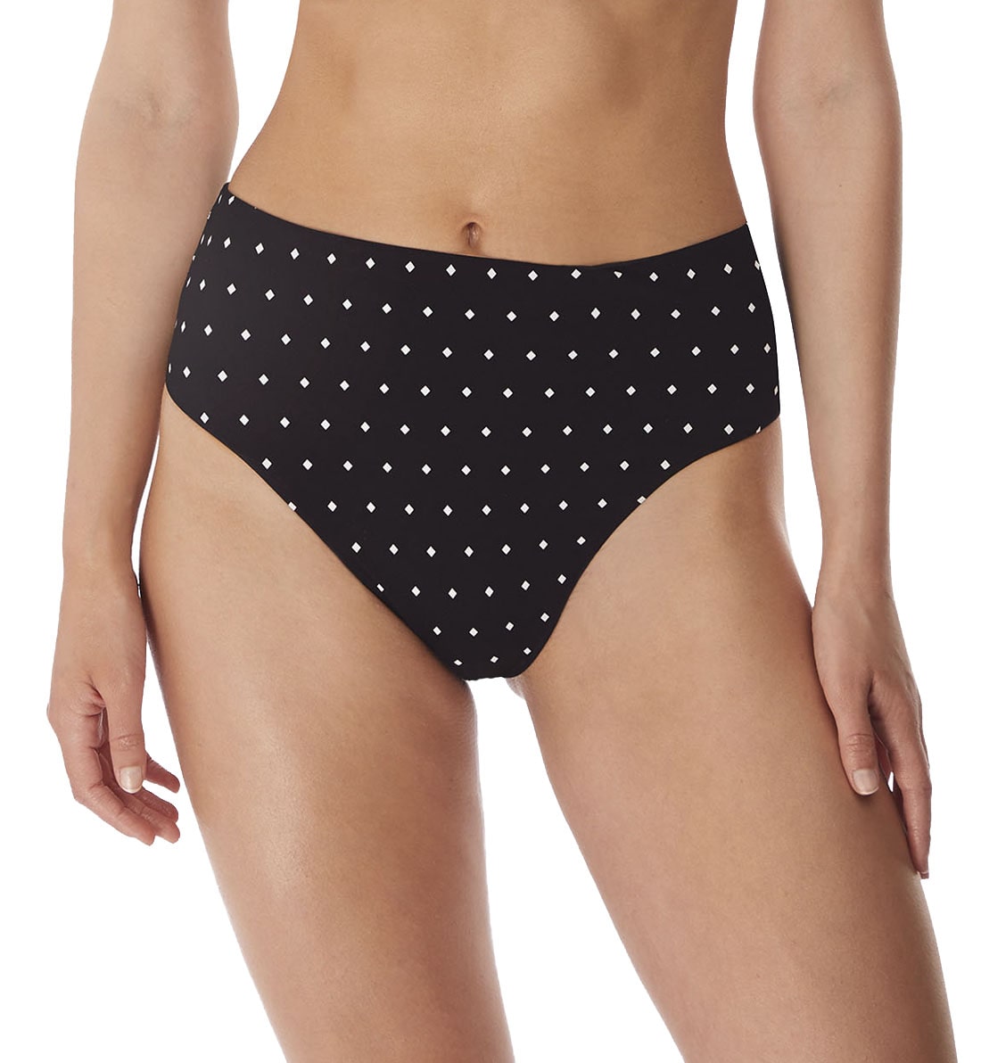 Freya Jewel Cove High Waist High Leg Swim Brief (7236),XS,Black - Black,XS