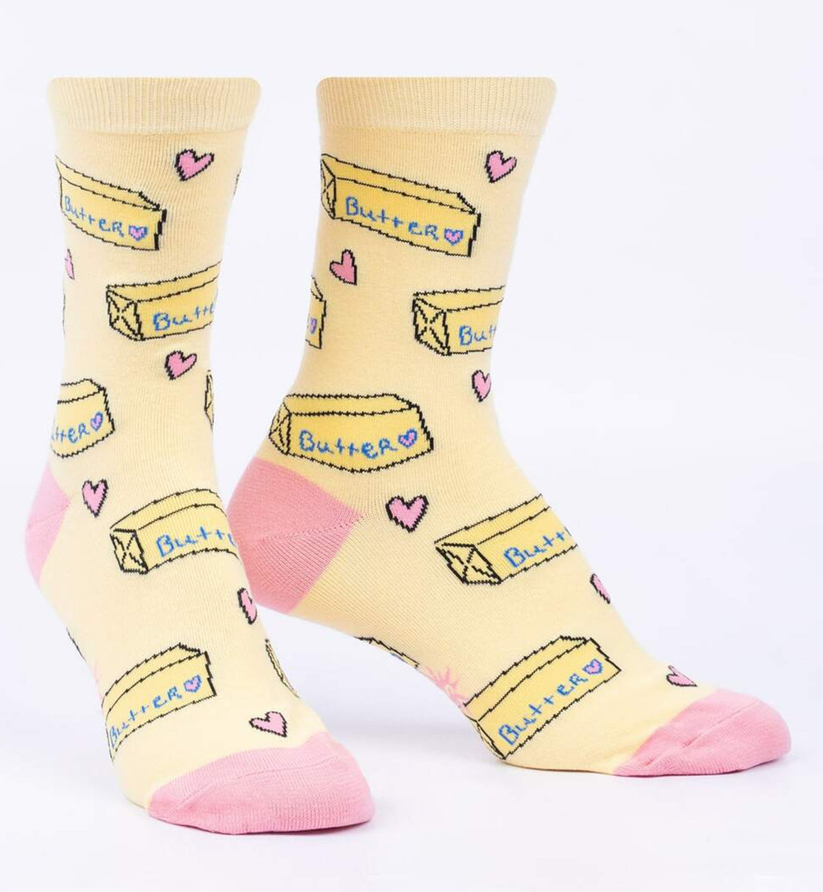 SOCK it to me Women's Crew Socks (W0433),Butter Me Up - Butter Me Up,One Size