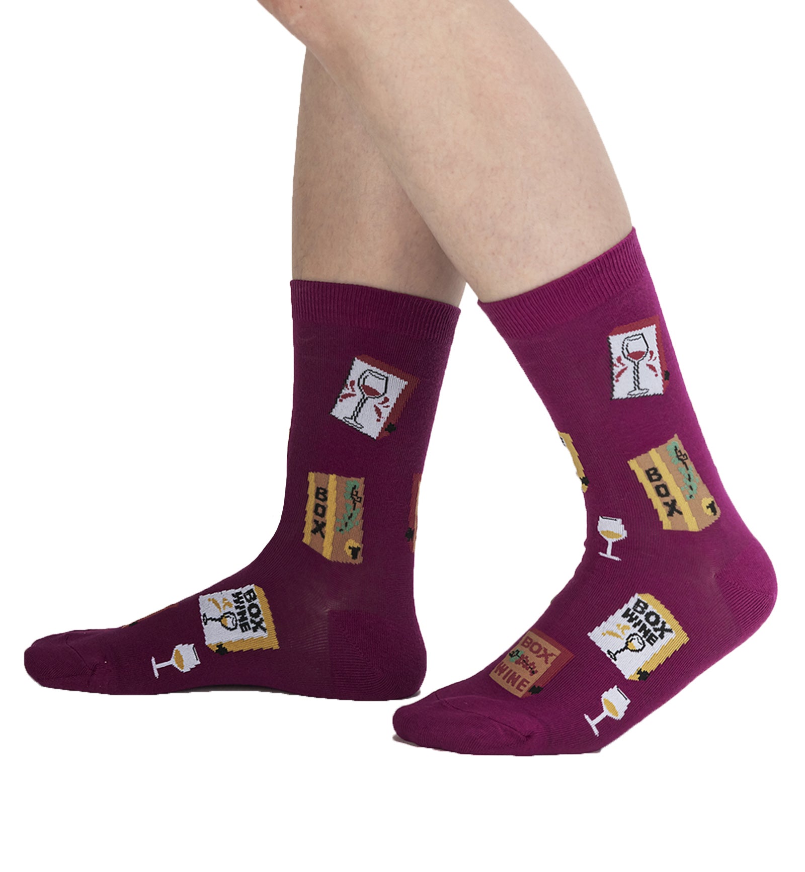 SOCK it to me Women's Crew Socks (W0456),It's Wine Time - It's Wine Time,One Size
