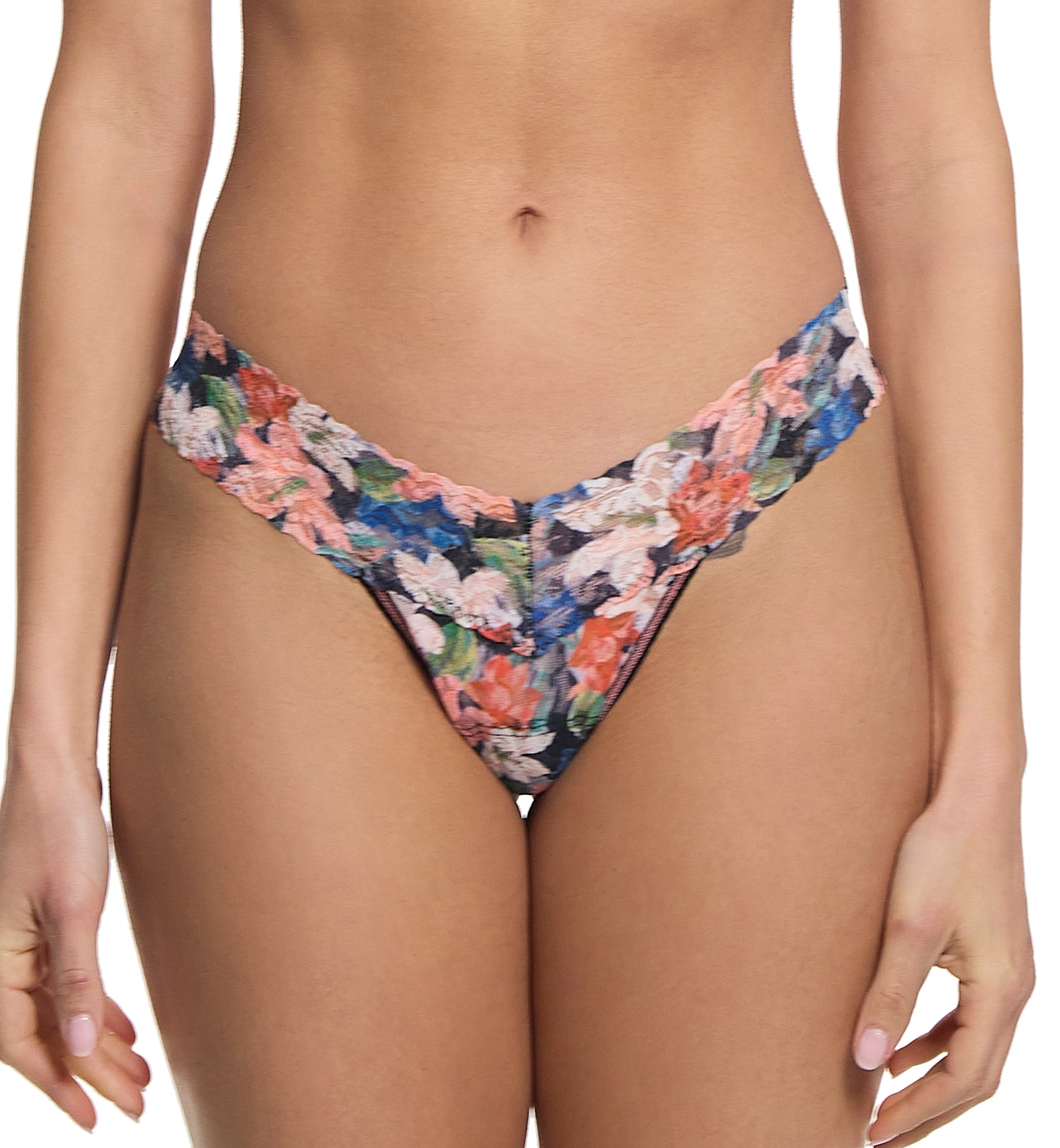 Hanky Panky Signature Lace Printed Low Rise Thong (PR4911P),Wonderous - Wonderous,One Size