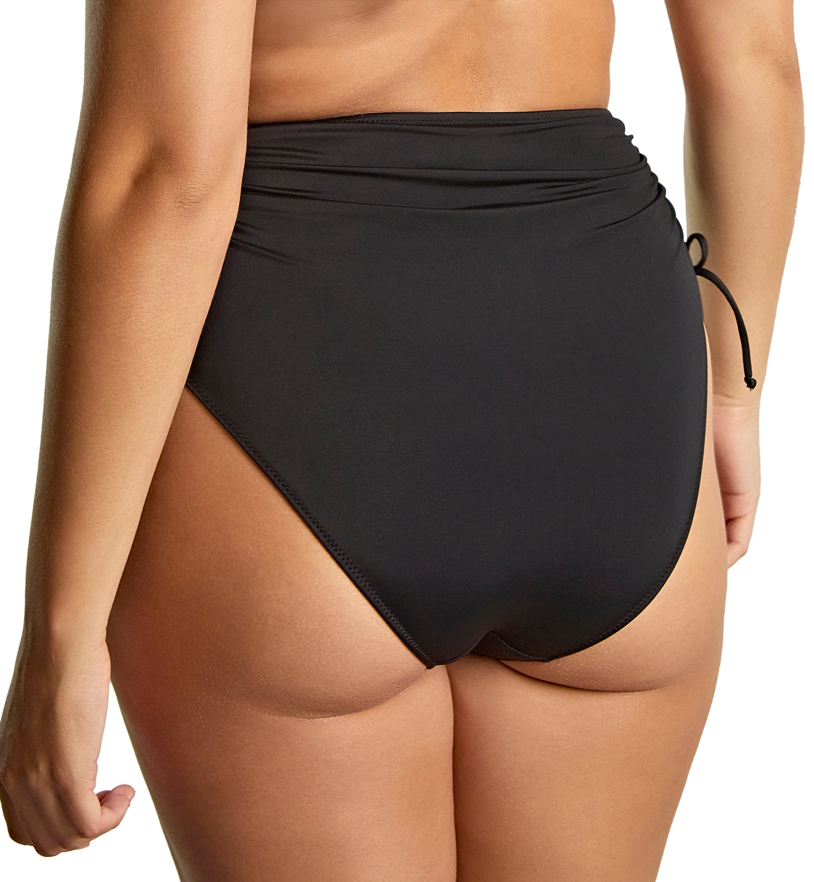 Panache Midi Gathered Swim Brief (SW2049),8-XS,Black - Black,XS