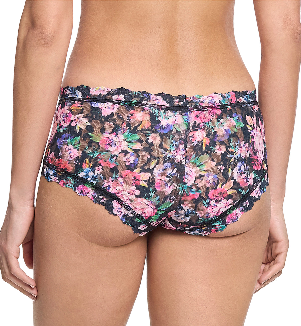 Hanky Panky Signature Lace Printed Boyshort (PR4812P),XS,Dark Peoni - Dark Peoni,XS