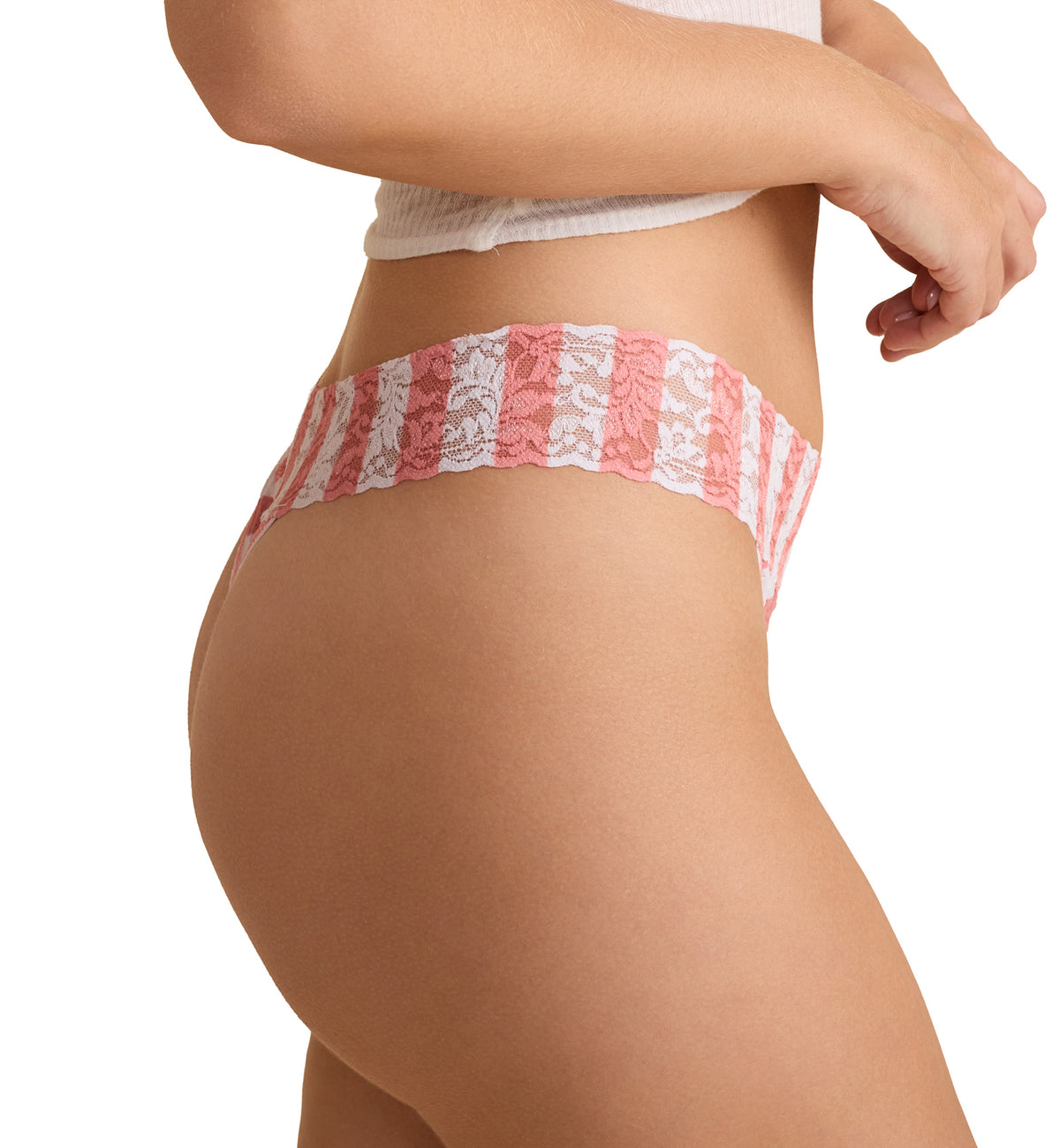 Hanky Panky Signature Lace Printed Original Rise Thong (PR4811P),Beach Club - Beach Club,One Size