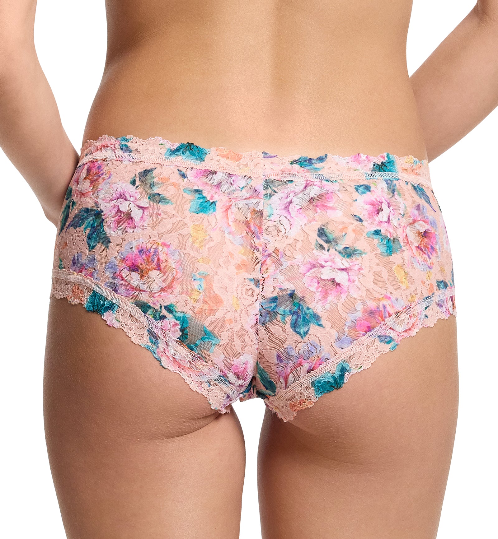 Hanky Panky Signature Lace Printed Boyshort (PR4812P),XS,Buy Myself Flowers - Buy Myself Flowers,XS