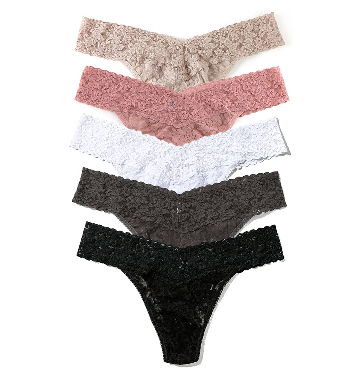 Hanky Panky 5-PACK Signature Lace Original Rise Thong (48115PK),TSGD - TSGD,One Size