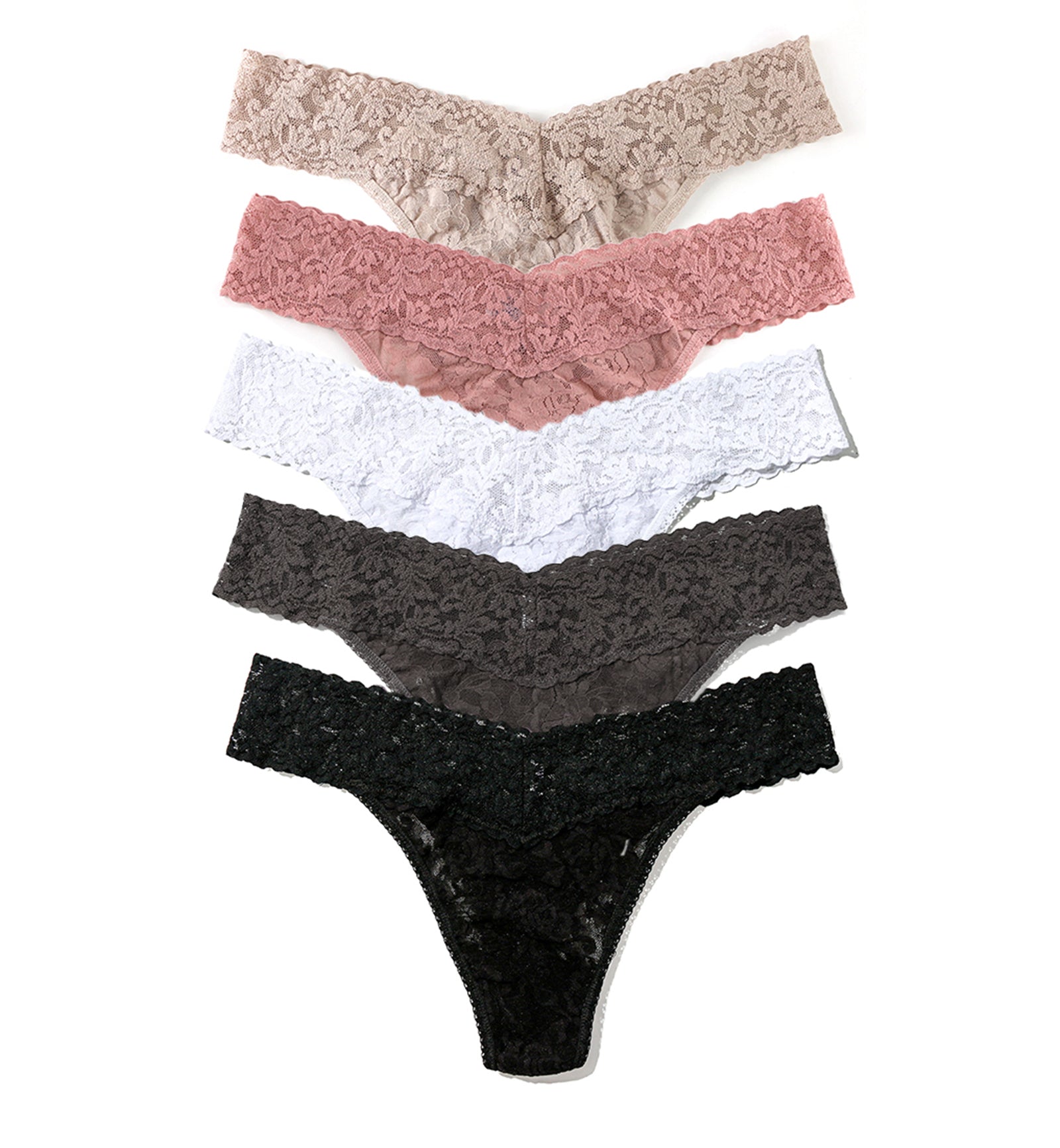Hanky Panky 5-PACK Signature Lace Original Rise Thong (48115PK),TSGD - TSGD,One Size
