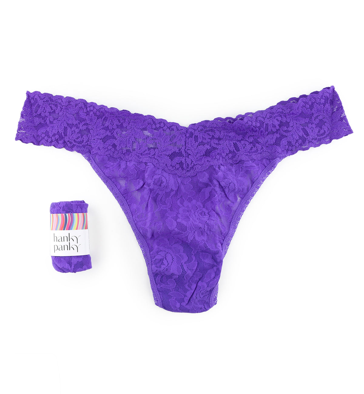Hanky Panky Signature Lace Original Rise Thong (4811P),Vivacious Violet - Vivacious Violet,One Size