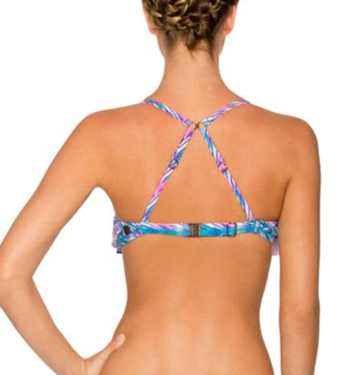 Swim Systems Double Strap Underwire Bikini w/ Removable Cups (A715),32D,Cascade - Cascade,32D