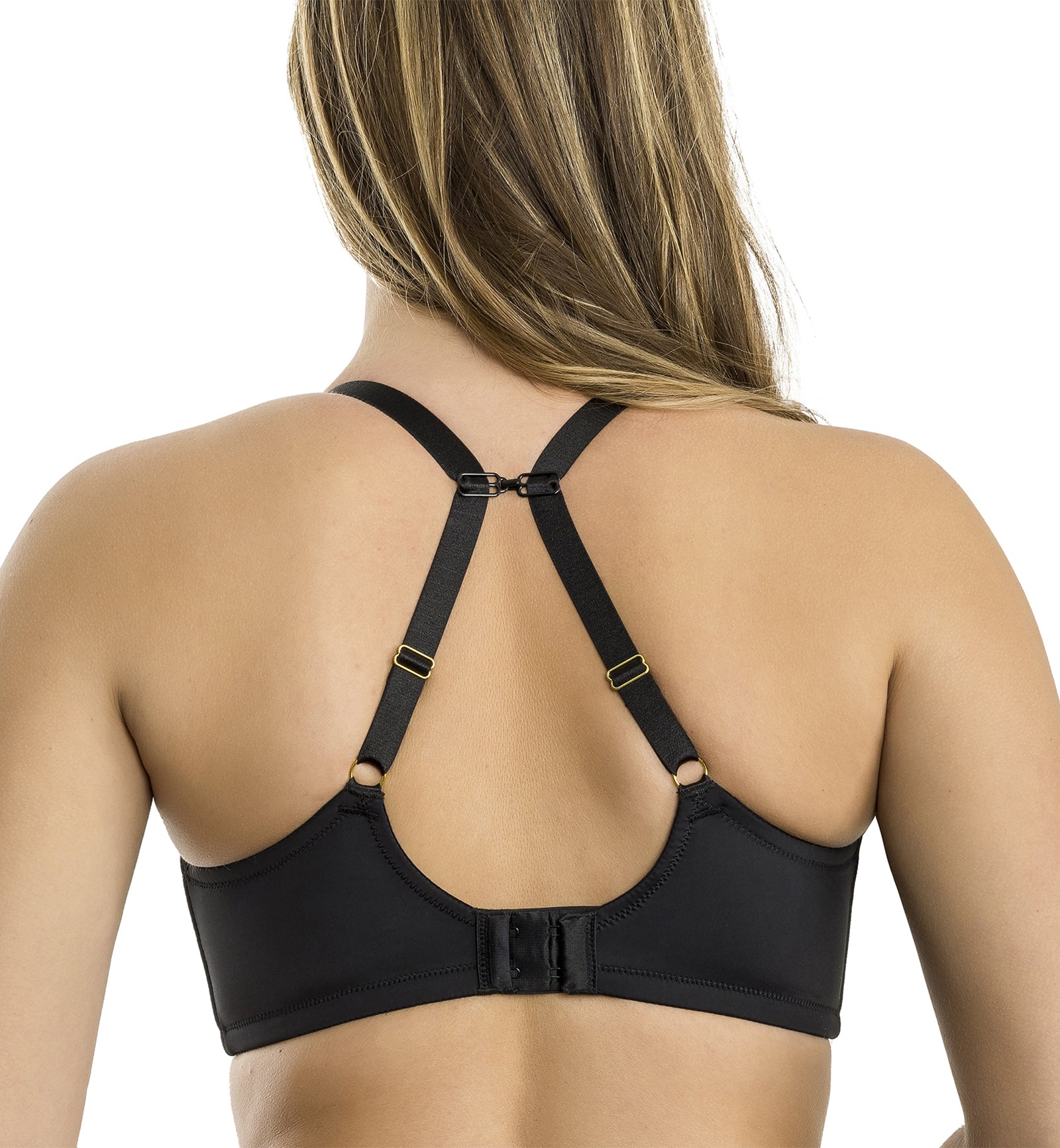 Parfait Charlene Padded Balconette Underwire Bra (P5000),32D,Black - Black,32D