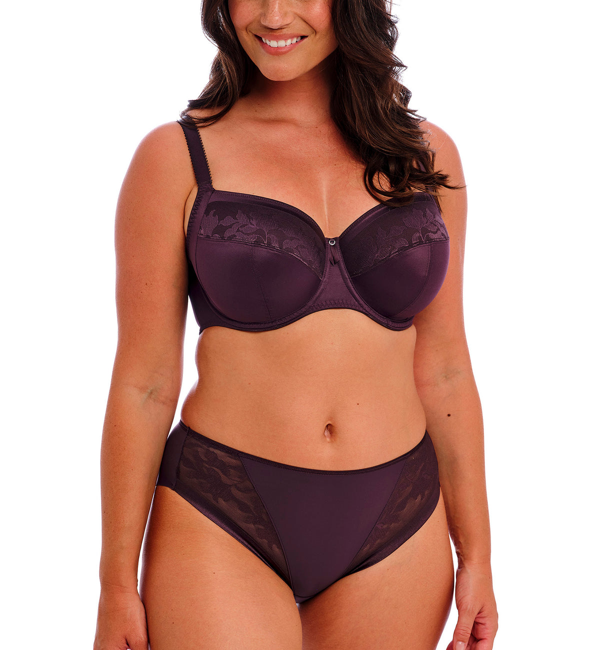 Fantasie Illusion Side Support Underwire Bra (2982),30E,Plum - Plum,30E